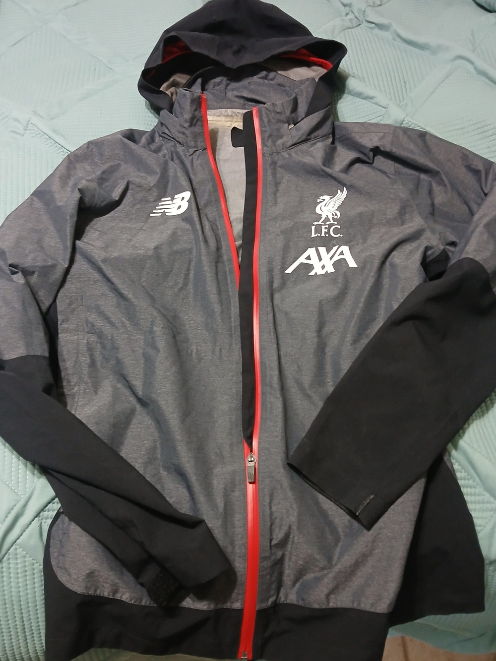 New Balance - Liverpool FC Hooded Windbreaker Jacket Official. Size L Soccer